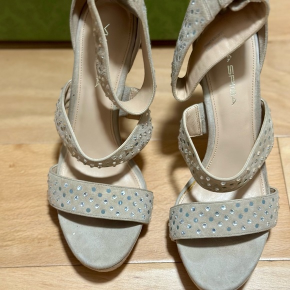 Via Spiga Angela Suede Heel Sandal - Picture 6 of 8